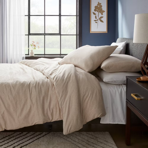 Jersey duvet and sham - and,