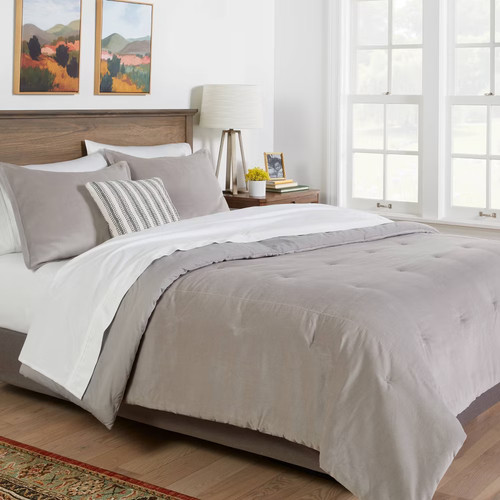 Velvet comforter and sham set - velvet,